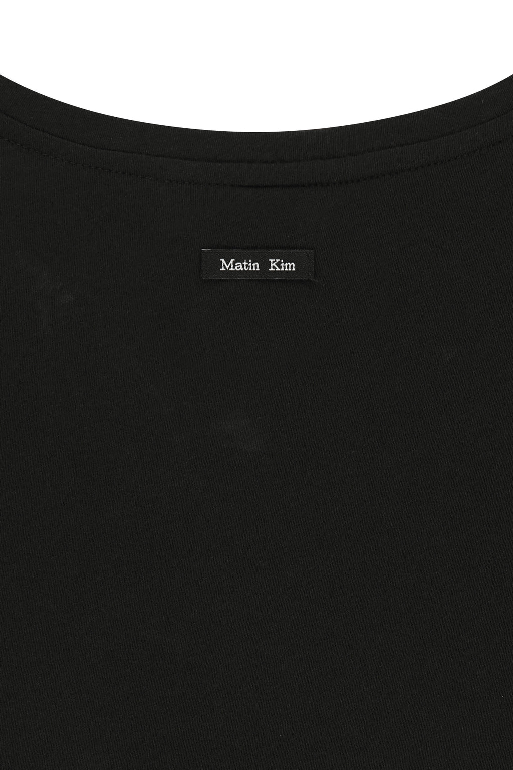 Matin Kim - Label Point U Neck Top (Black) product image 5 | TRAB K-Fashion Australia