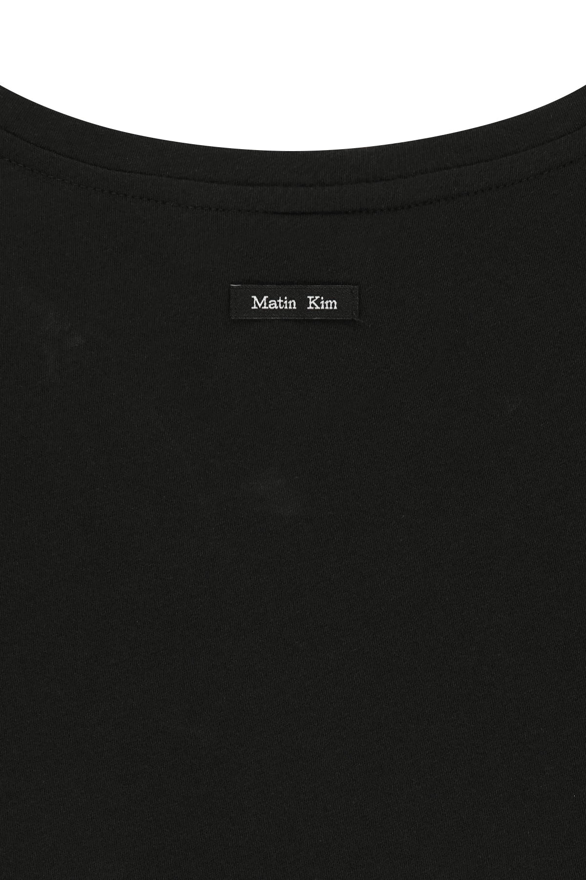Matin Kim - Label Point U Neck Top (Black) product image 5 | TRAB K-Fashion Australia