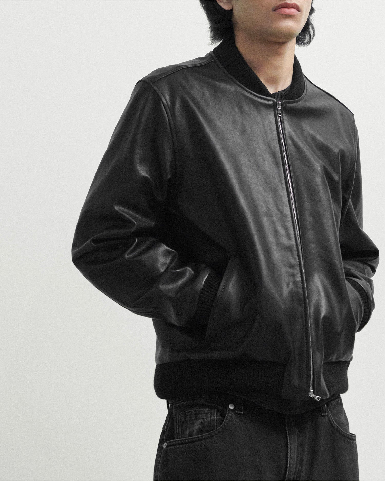 Brownyard - Washed Leather Blouson (Black) product image 5 | TRAB K-Fashion Australia