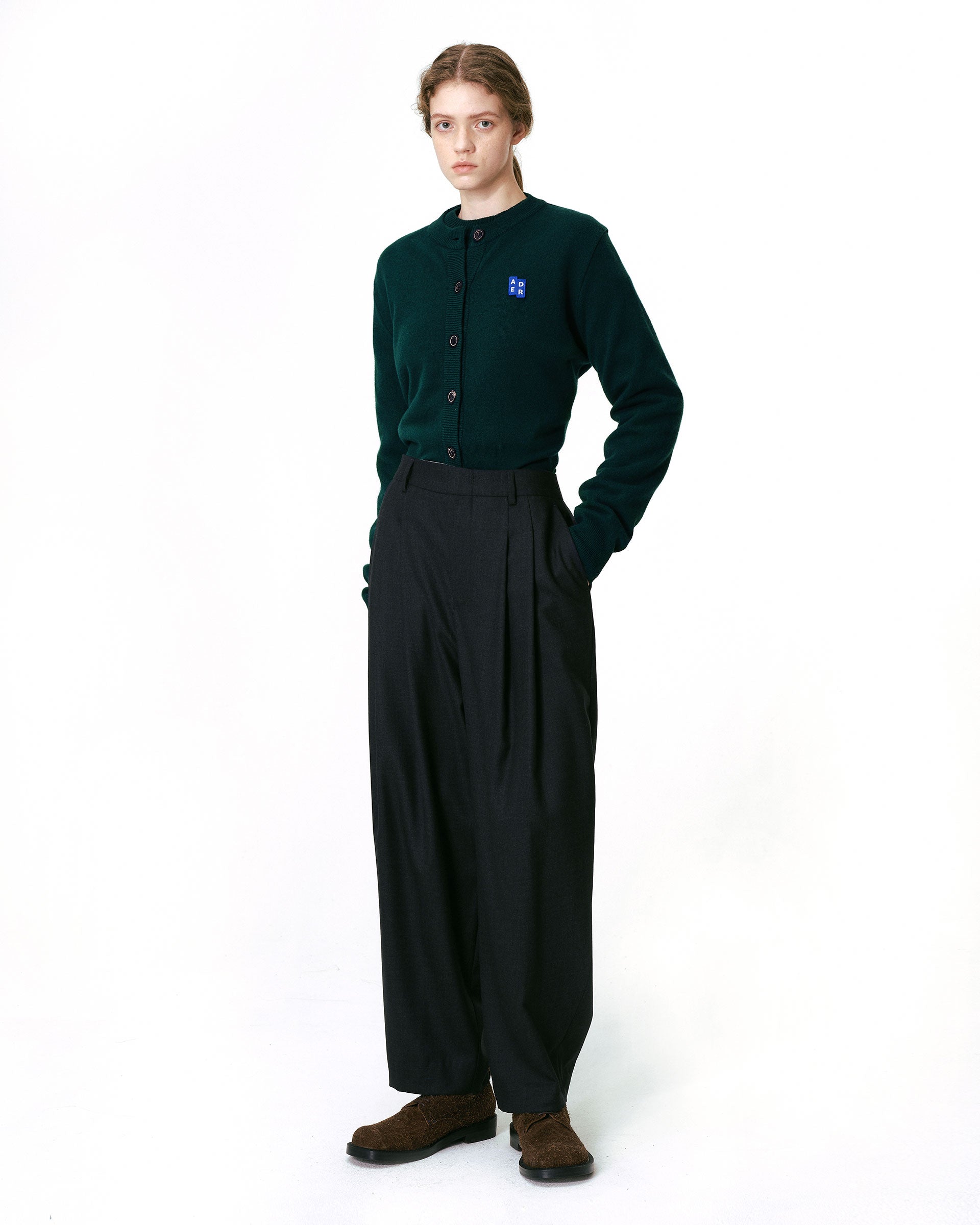 Ader Error - Sig; BL Tag cardigan 02 (Green) product image 1 | TRAB K-Fashion Australia