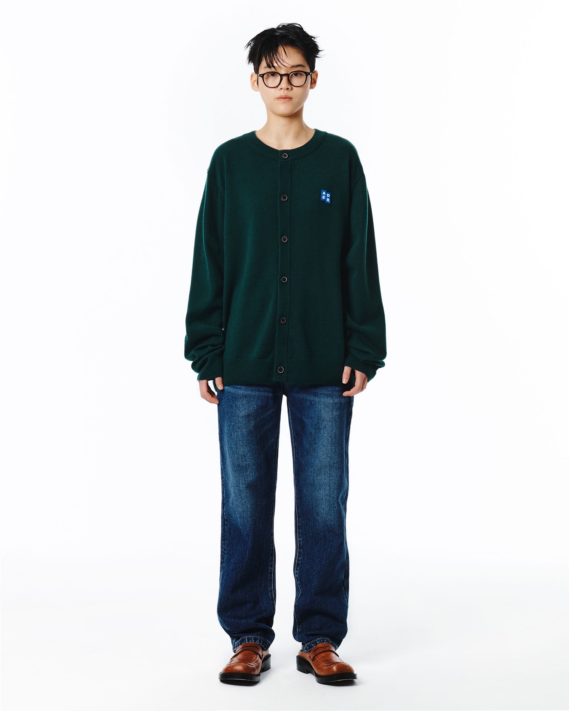 Ader Error - Sig; BL Tag cardigan 02 (Green) product image 3 | TRAB K-Fashion Australia