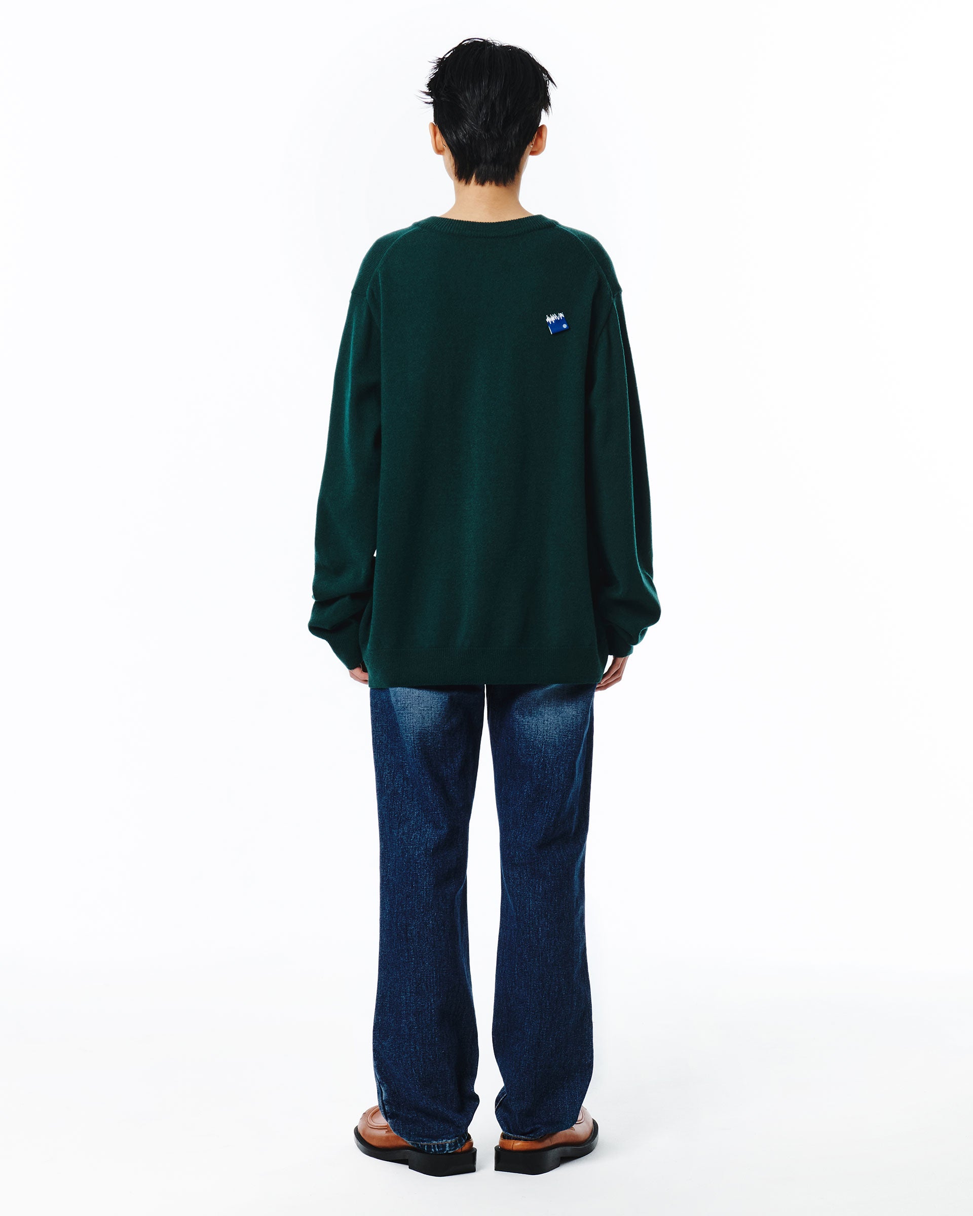 Ader Error - Sig; BL Tag cardigan 02 (Green) product image 4 | TRAB K-Fashion Australia