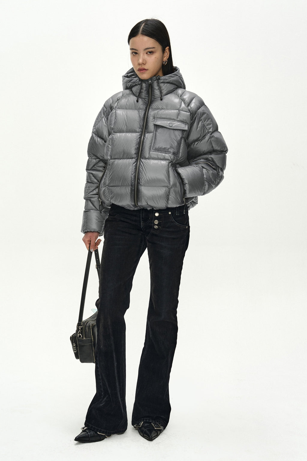 Andersson Bell - Unisex Torino Lightweight Down Jacket (Grey) product image 4 | TRAB K-Fashion Australia