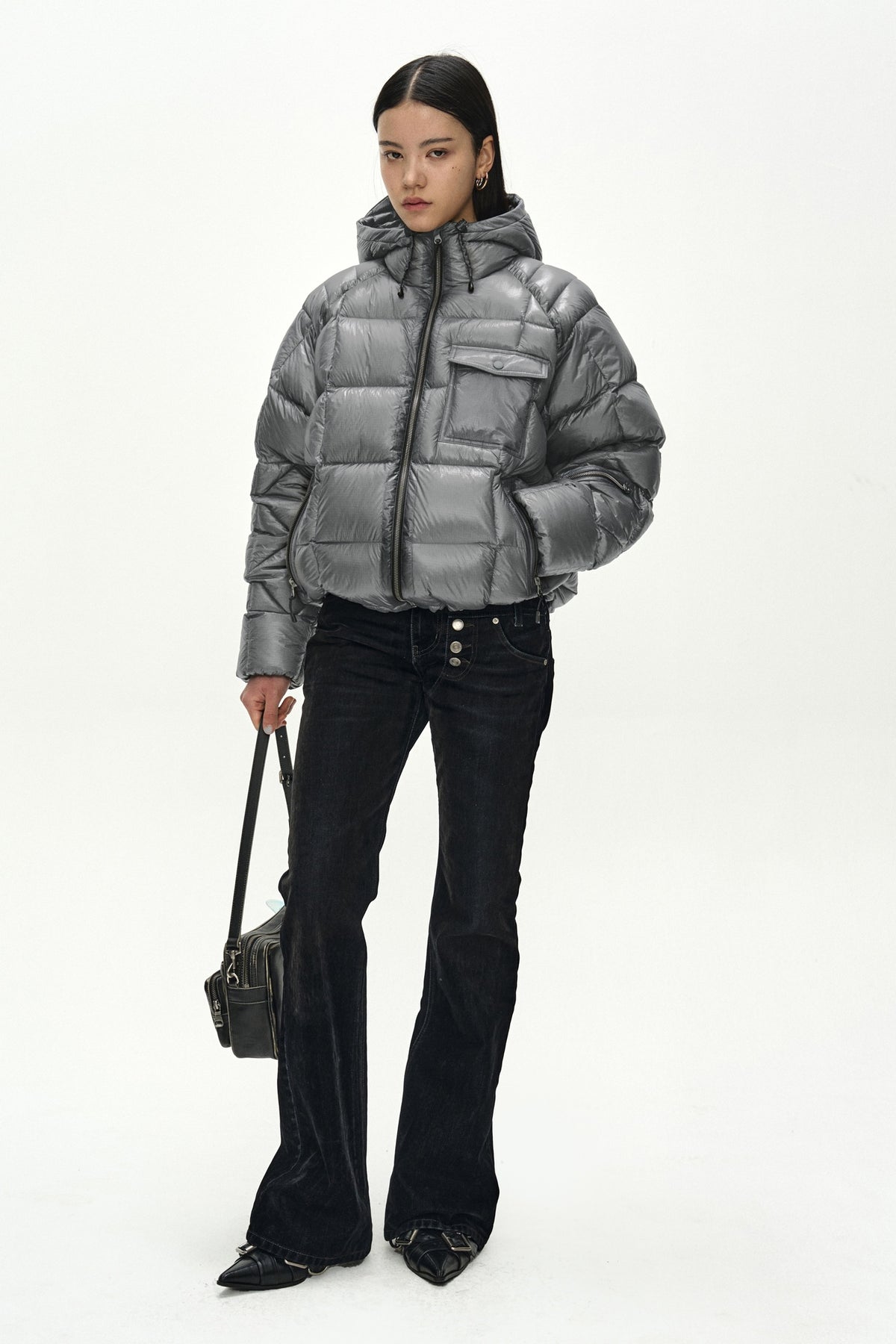 Andersson Bell - Unisex Torino Lightweight Down Jacket (Grey) product image 4 | TRAB K-Fashion Australia