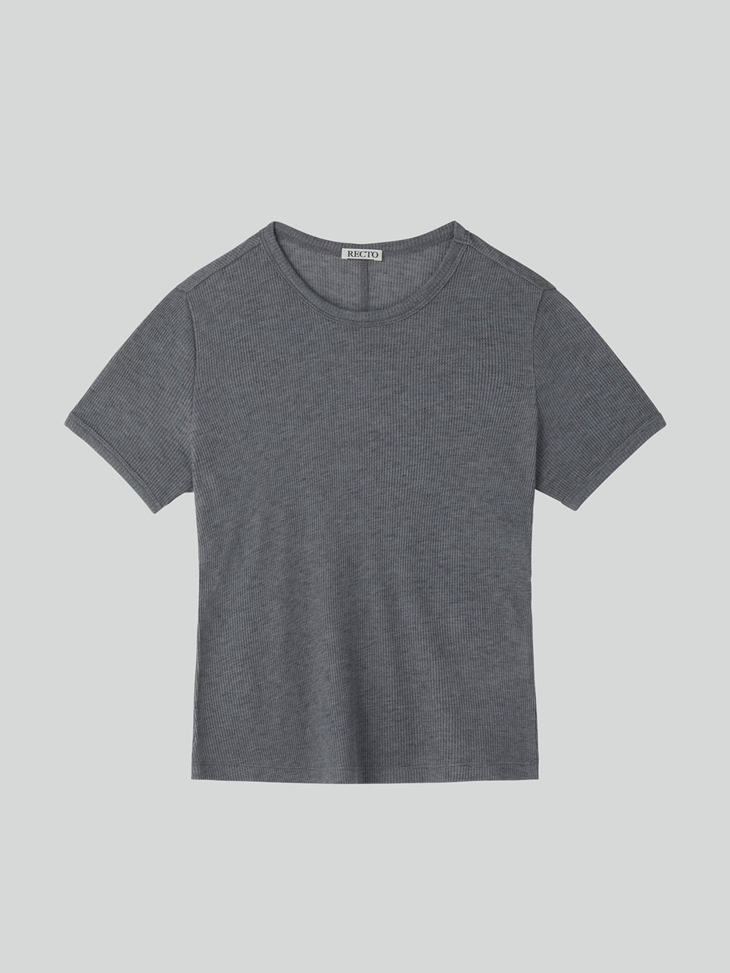 Recto - Cashmere Blend Fitted T-Shirt (Melange Grey) product image 1 | TRAB K-Fashion Australia