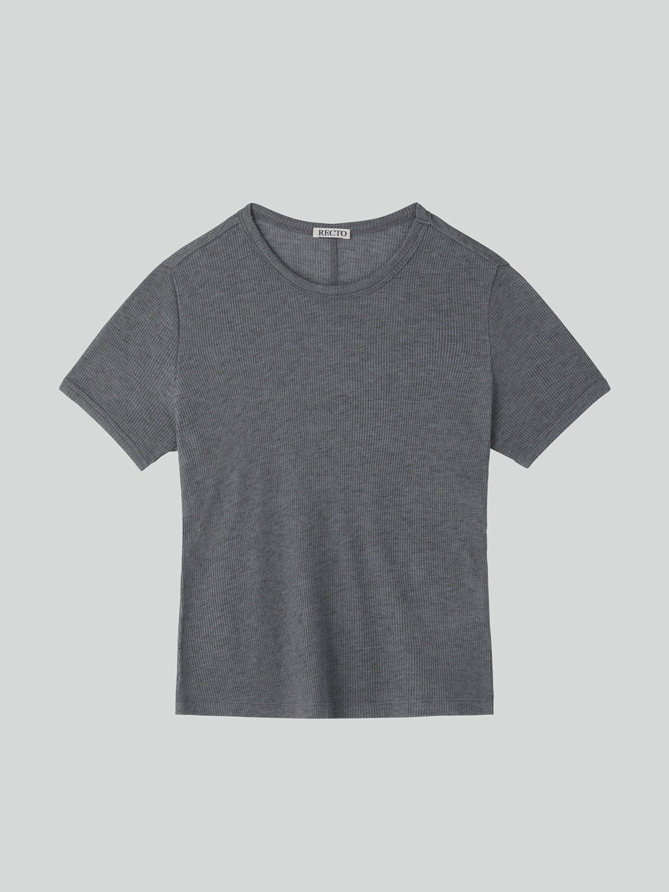 Recto - Cashmere Blend Fitted T-Shirt (Melange Grey) product image 1 | TRAB K-Fashion Australia
