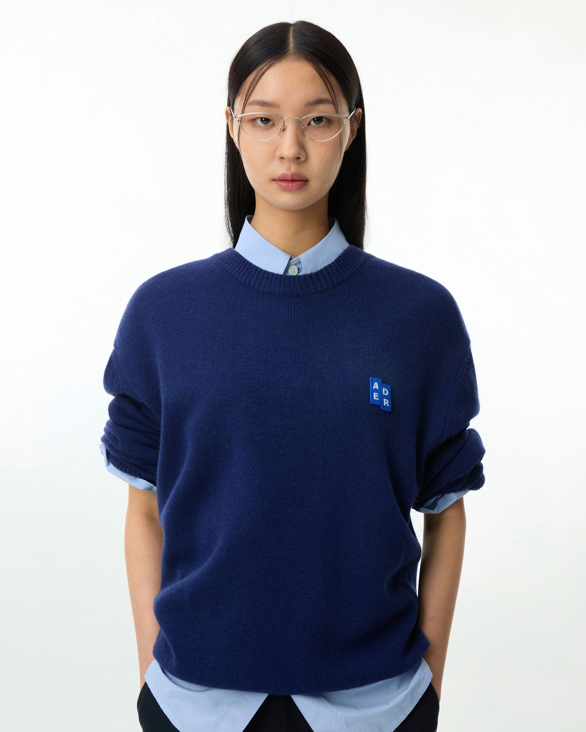 Ader Error - Sig; BL Tag knit 01 (Navy) product image 2 | TRAB K-Fashion Australia