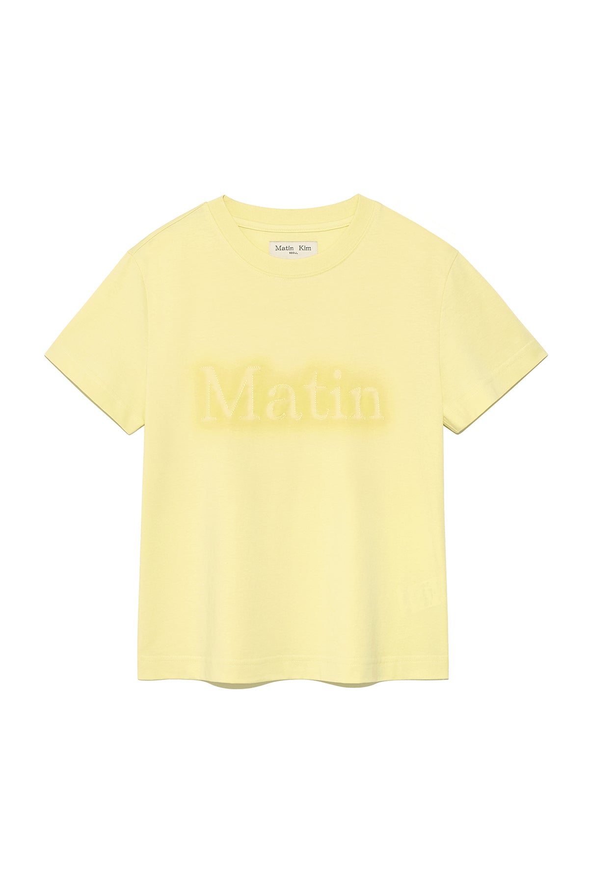 Matin Kim - Matin Shadow Typo Top (Yellow) product image 1 | TRAB K-Fashion Australia