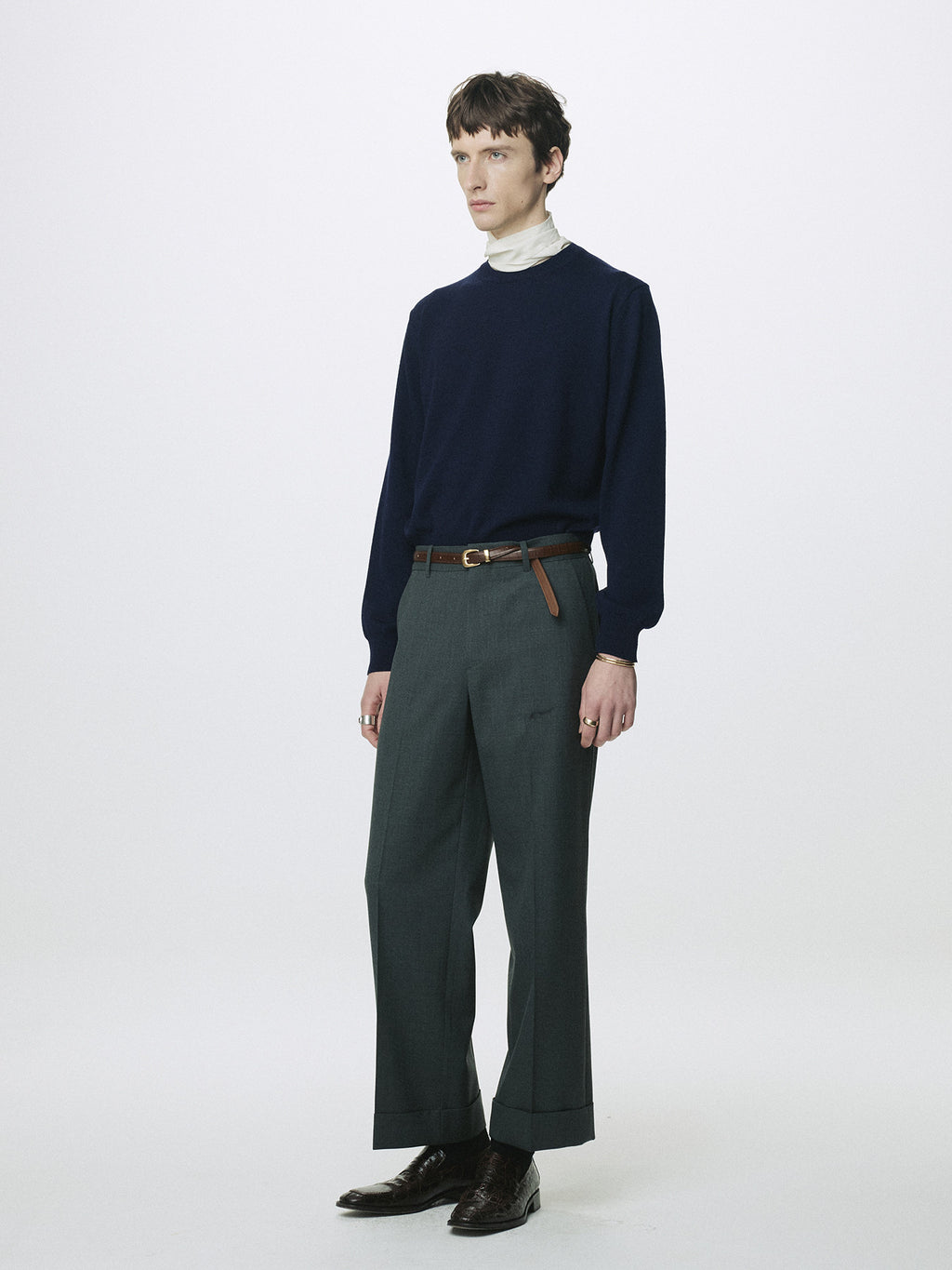 Tonywack - Spring Wool Crew Neck Knit (Dark Navy) product image 4 | TRAB K-Fashion Australia