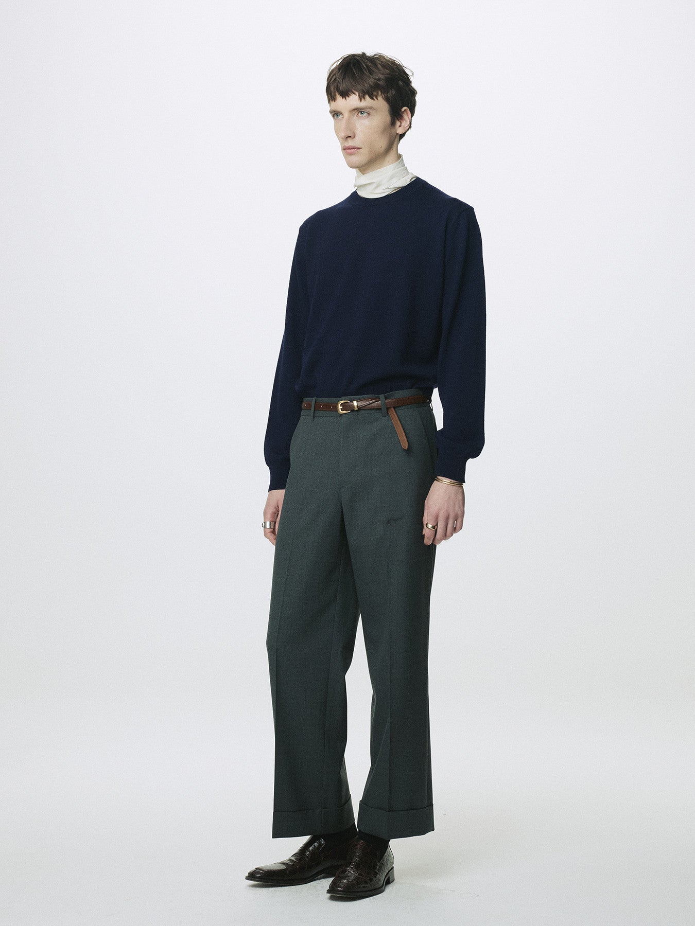 Tonywack - Spring Wool Crew Neck Knit (Dark Navy) product image 4 | TRAB K-Fashion Australia