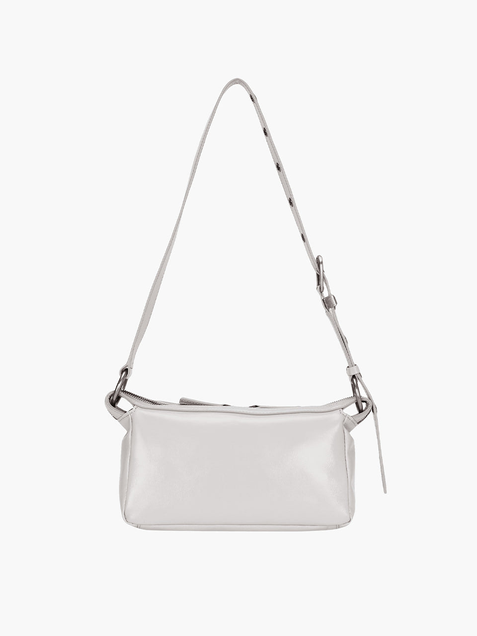 Marge Sherwood - Outpocket Hobo Mini (Light Grey Glossy Plain) product image 5 | TRAB K-Fashion Australia