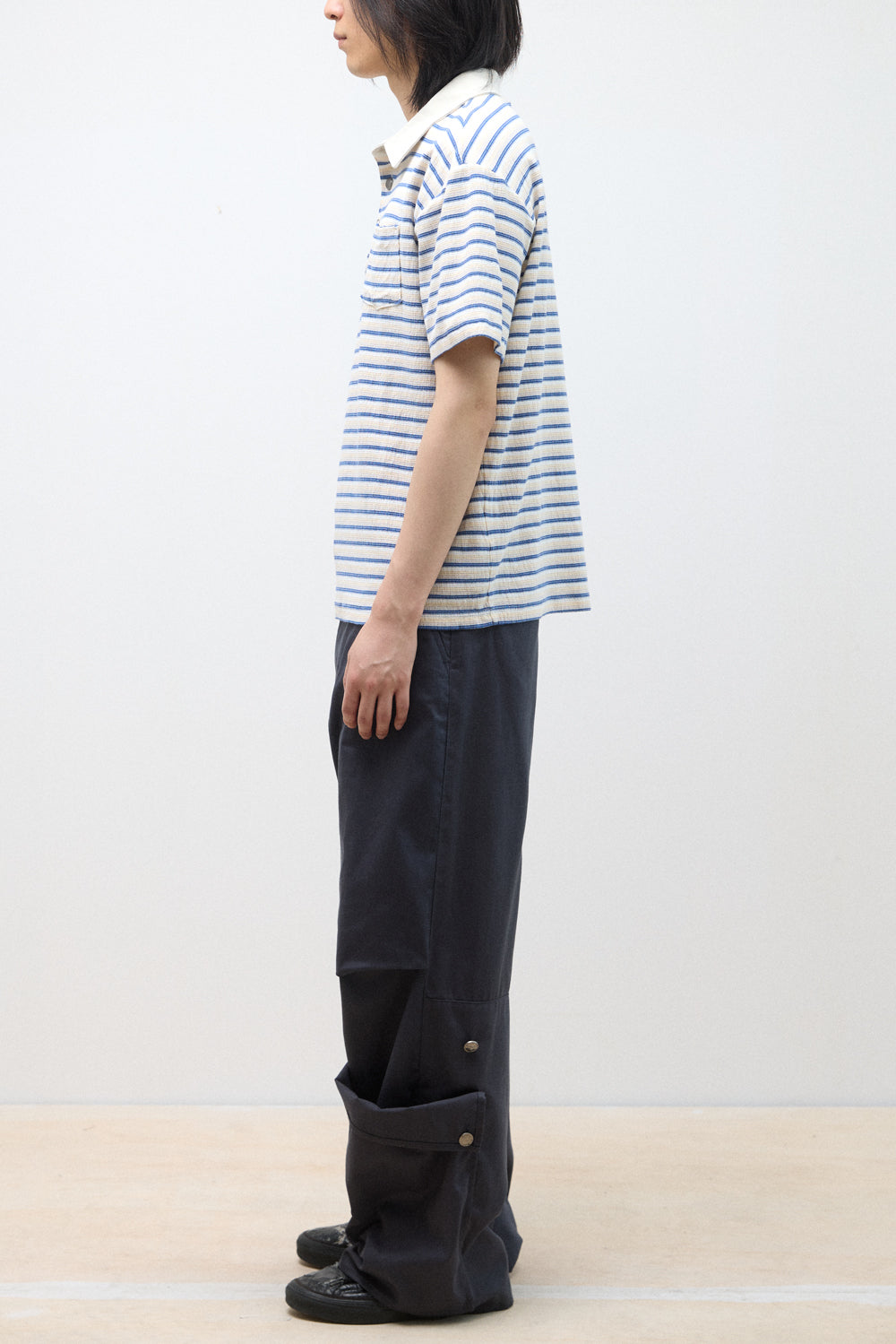 Hatchingroom - Stripe Polo Tee Sky (Blue) product image 7 | TRAB K-Fashion Australia