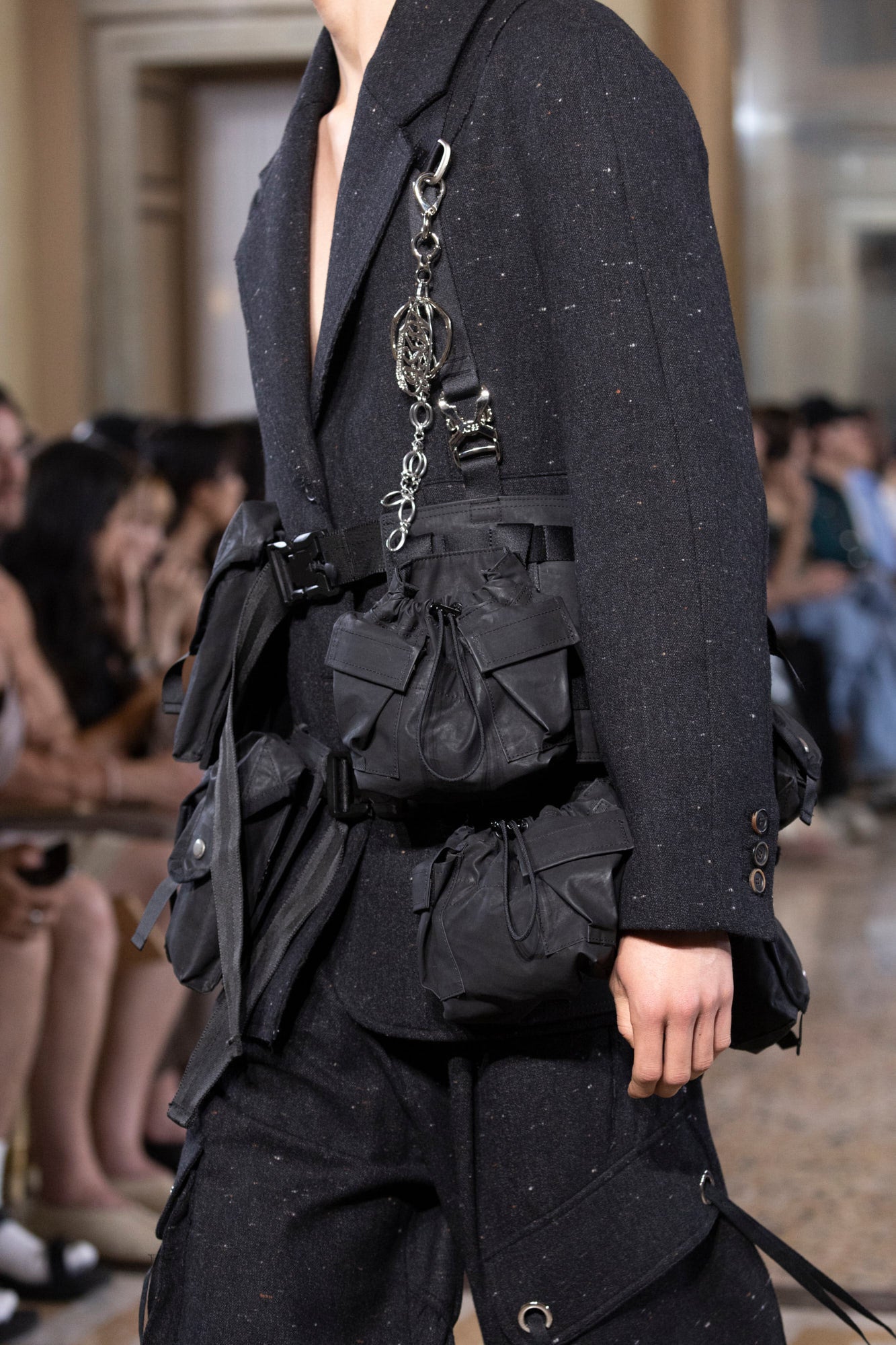 Andersson Bell - Nika Waxed Utility Pocket Vest (Black) product image 4 | TRAB K-Fashion Australia