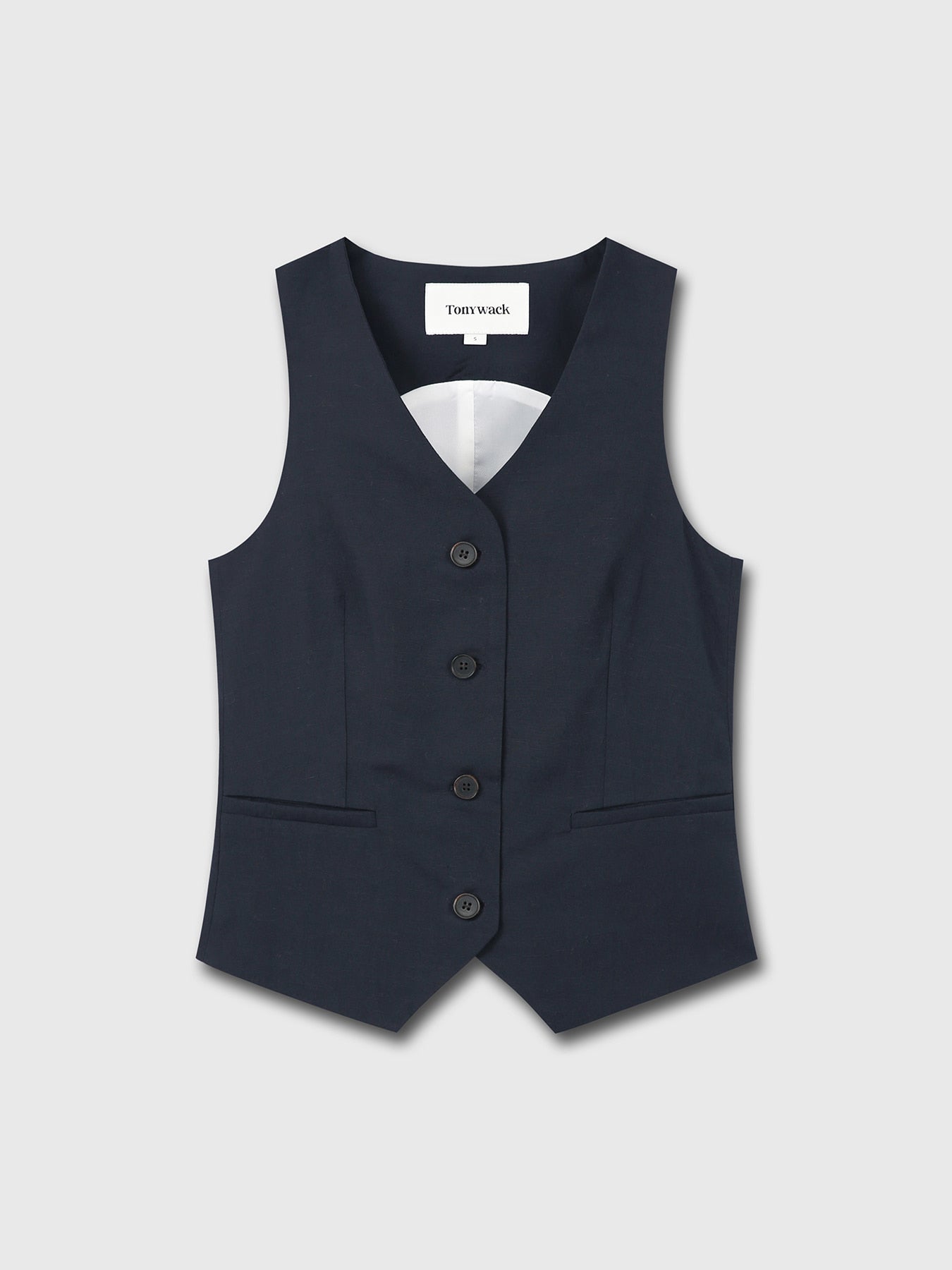 Tonywack - Linen Tailored Vest (Navy) product image 6 | TRAB K-Fashion Australia