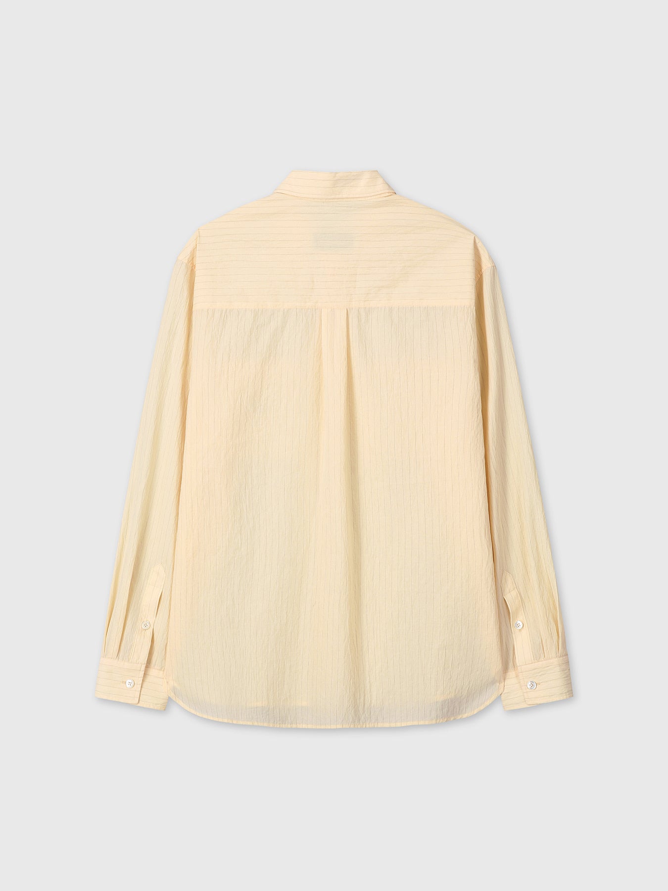 Tonywack - Pinstriped Cotton Blend Shirt (Pale Yellow) product image 12 | TRAB K-Fashion Australia
