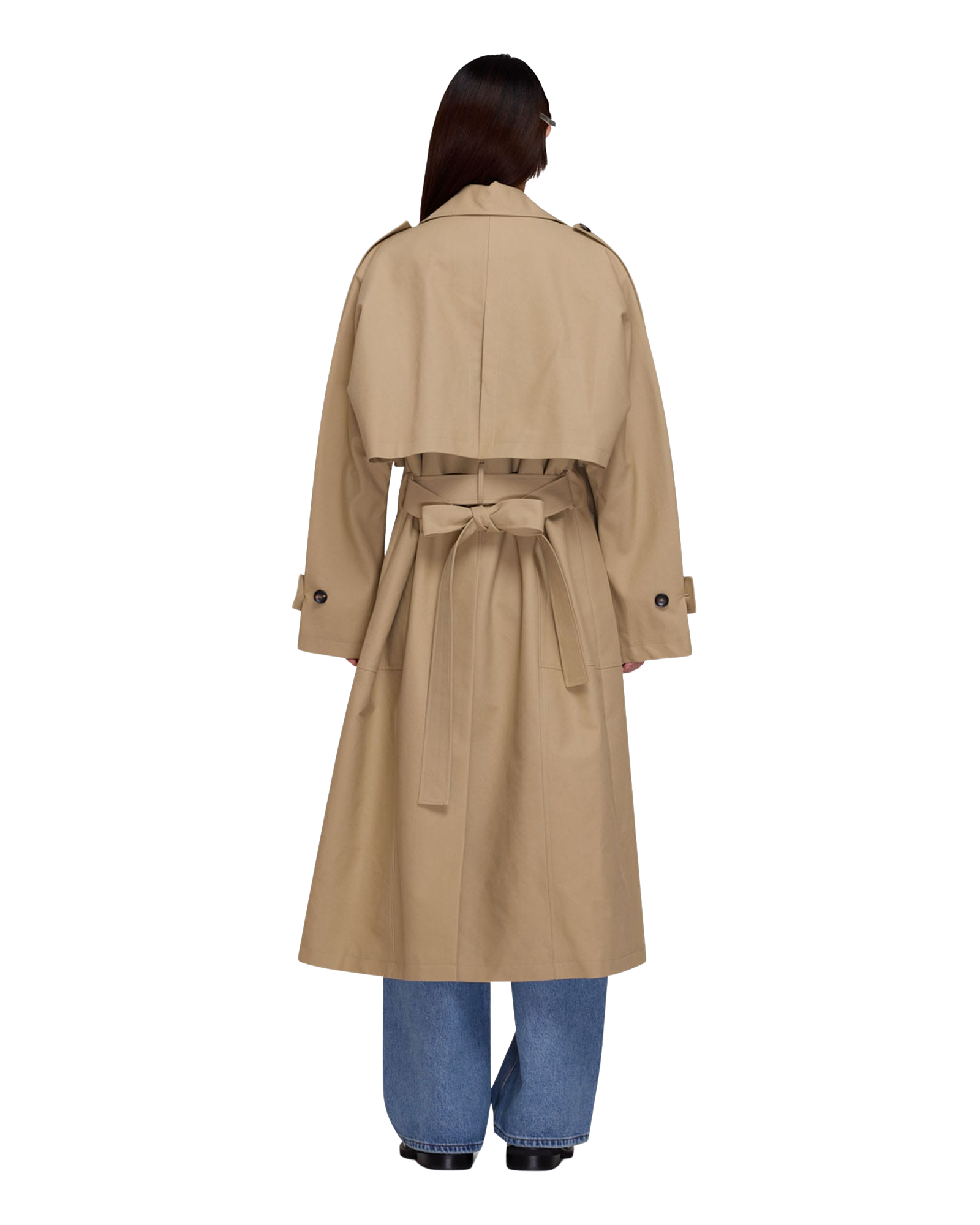 Kimhe Kim - One Pocket Oversized Trench Coat (Beige) product image 4 | TRAB K-Fashion Australia