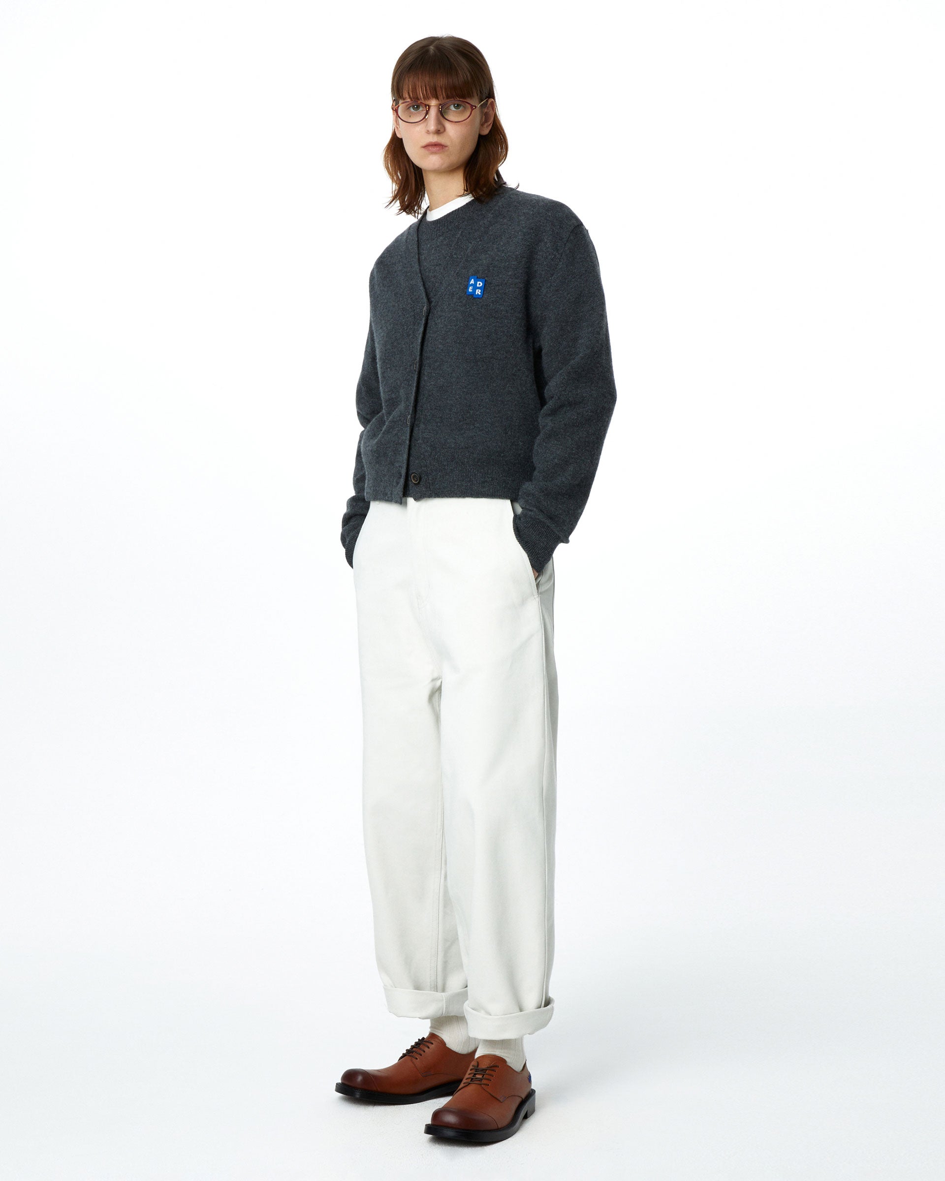 Ader Error - Sig; BL Tag trousers 01 (Ivory) product image 1 | TRAB K-Fashion Australia