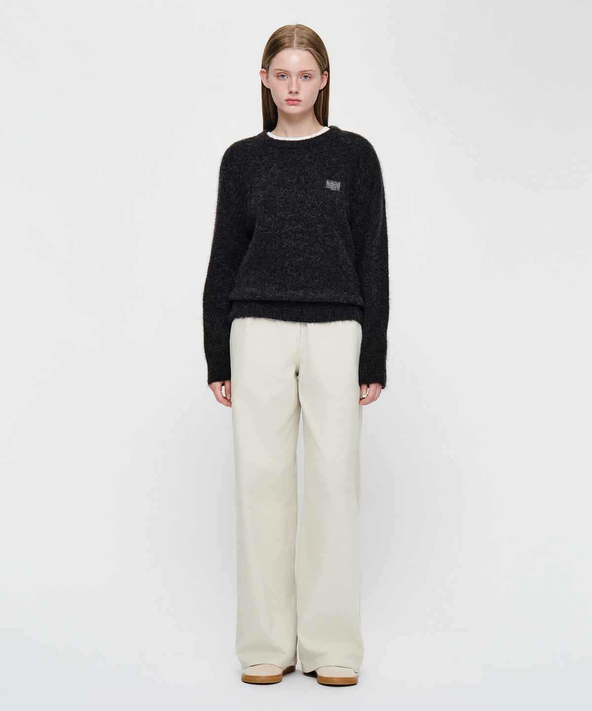 Marithe & Francois Girbaud - Corduroy Easy Pants (Cream) product image 1 | TRAB K-Fashion Australia