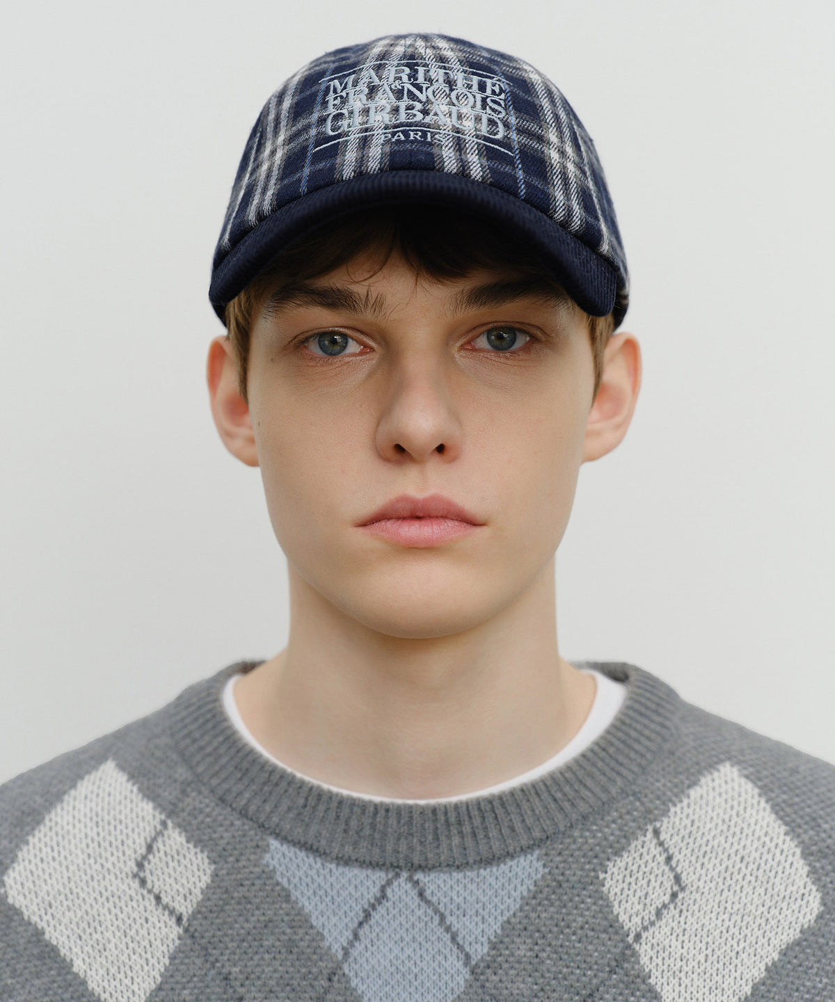 Marithe & Francois Girbaud - Classic Logo Two Tone Check Cap (Navy) product image 5 | TRAB K-Fashion Australia