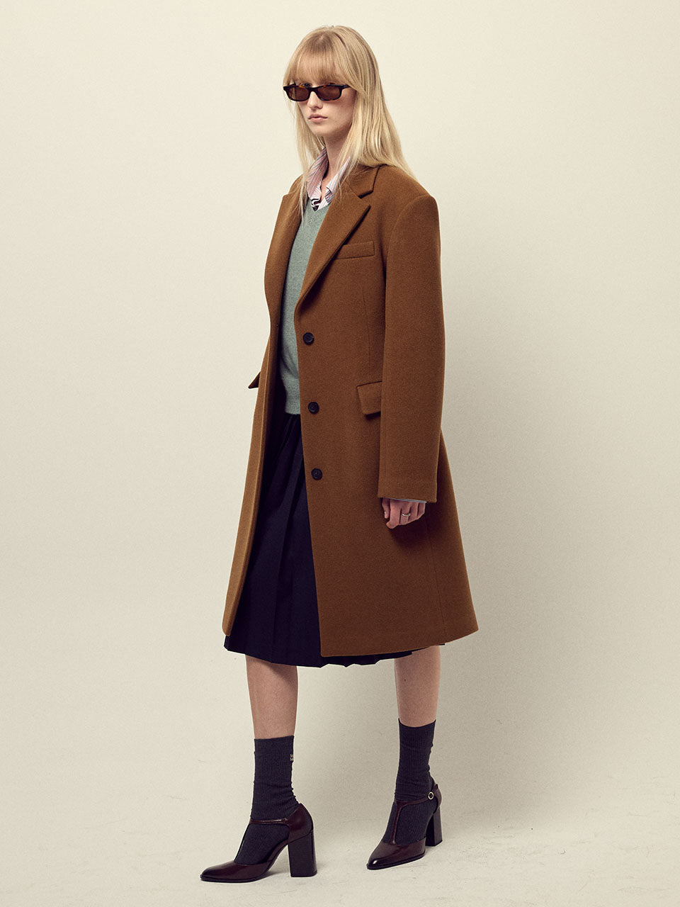 Mardi Mercredi - Pure Wool Hourglass Coat (Camel) product image 1 | TRAB K-Fashion Australia