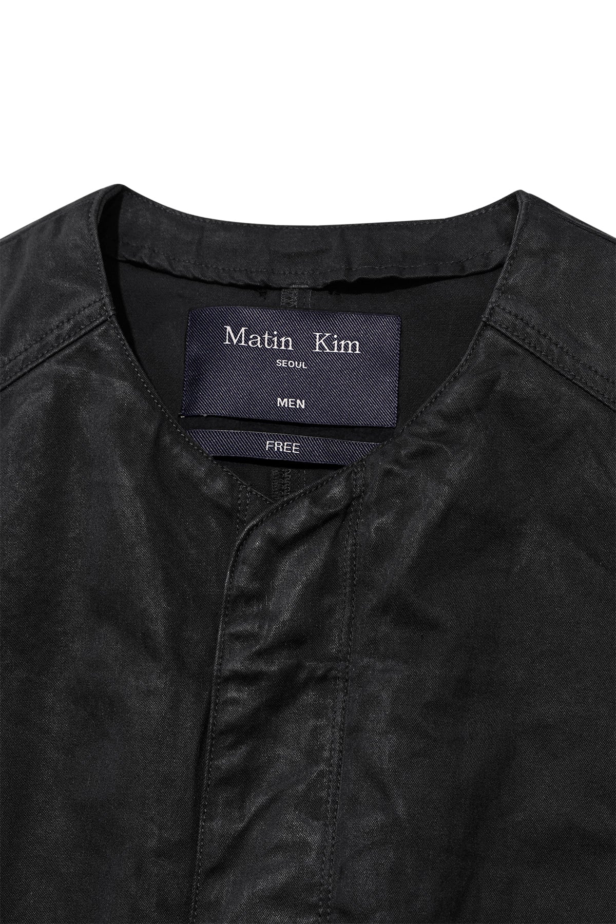 Matin Kim - Coated Cotton Vest (Charcoal) product image 3 | TRAB K-Fashion Australia