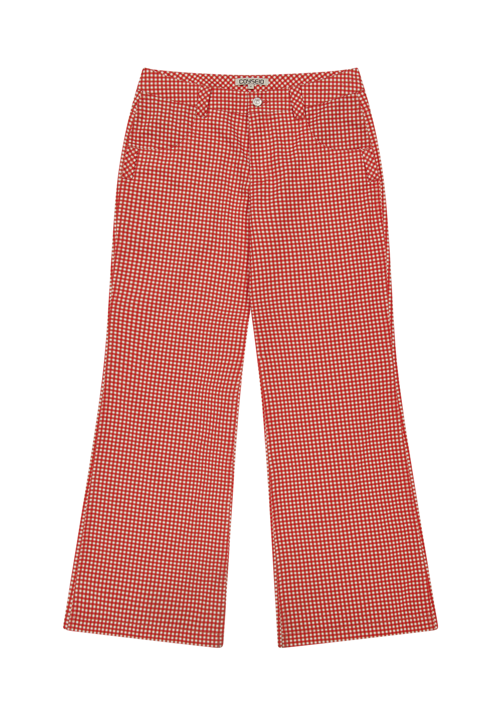 Coyseio - Coyseio X Blythe Check Boot Cut Pants (Red) product image 2 | TRAB K-Fashion Australia