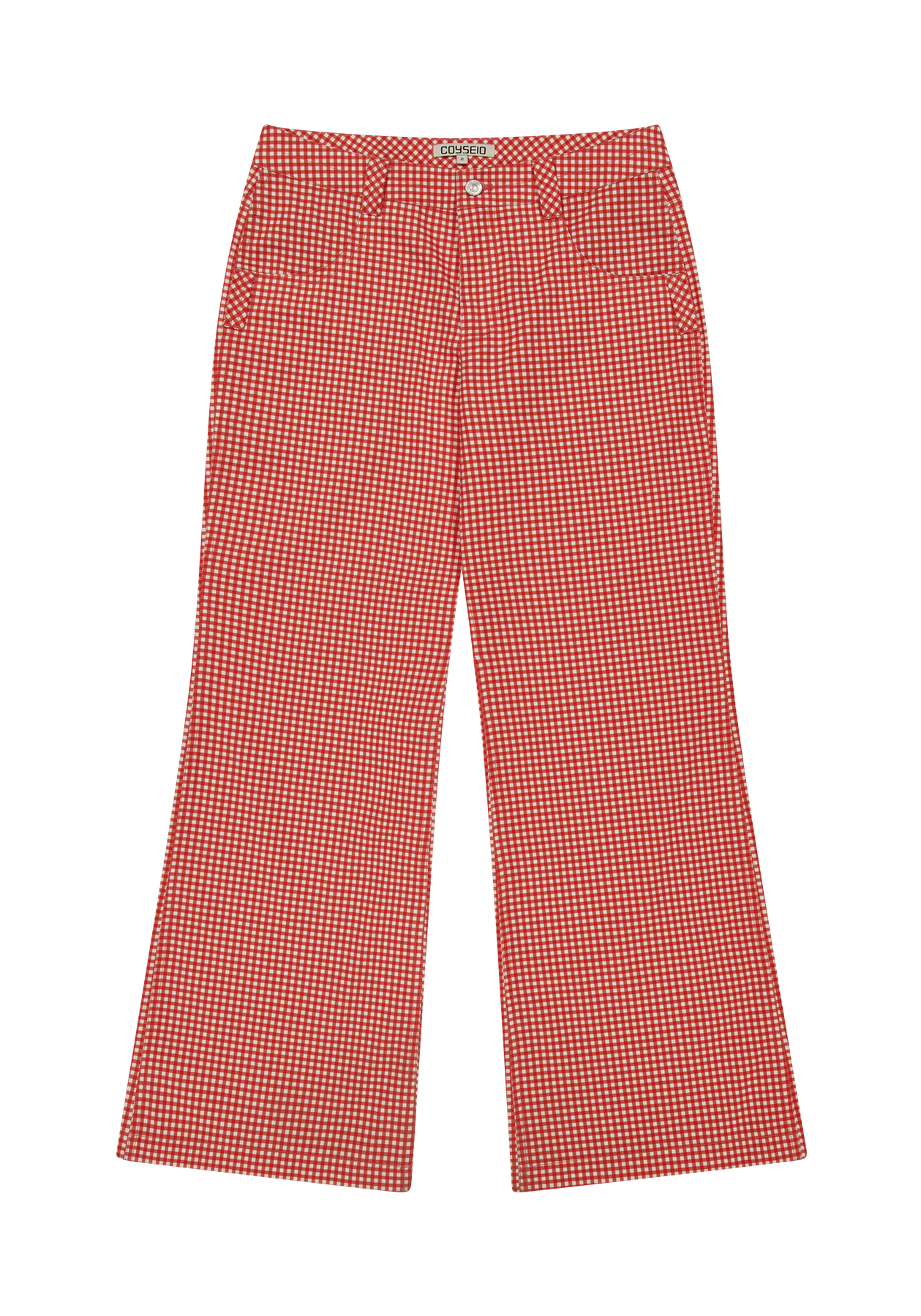 Coyseio - Coyseio X Blythe Check Boot Cut Pants (Red) product image 2 | TRAB K-Fashion Australia