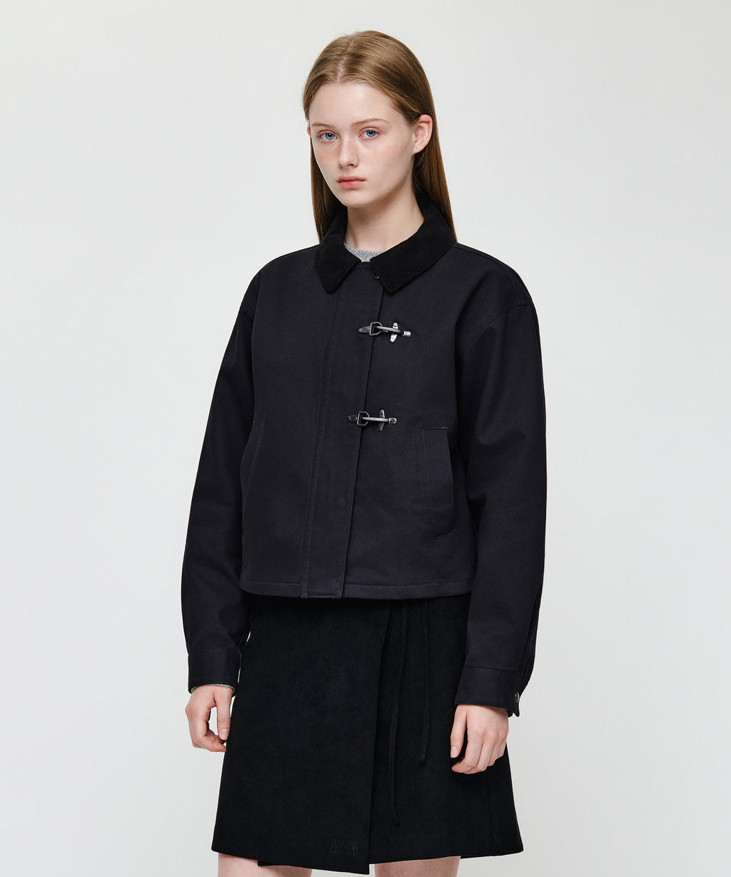 Marithe & Francois Girbaud - Cotton Crop Work Jacket (Dark Navy) product image 2 | TRAB K-Fashion Australia