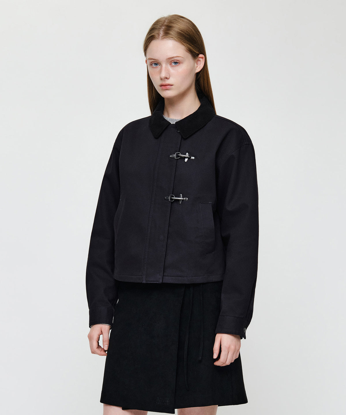 Marithe & Francois Girbaud - Cotton Crop Work Jacket (Dark Navy) product image 2 | TRAB K-Fashion Australia