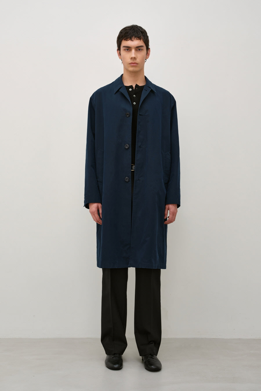 Insilence - Single Trench Coat (Navy) product image 1 | TRAB K-Fashion Australia