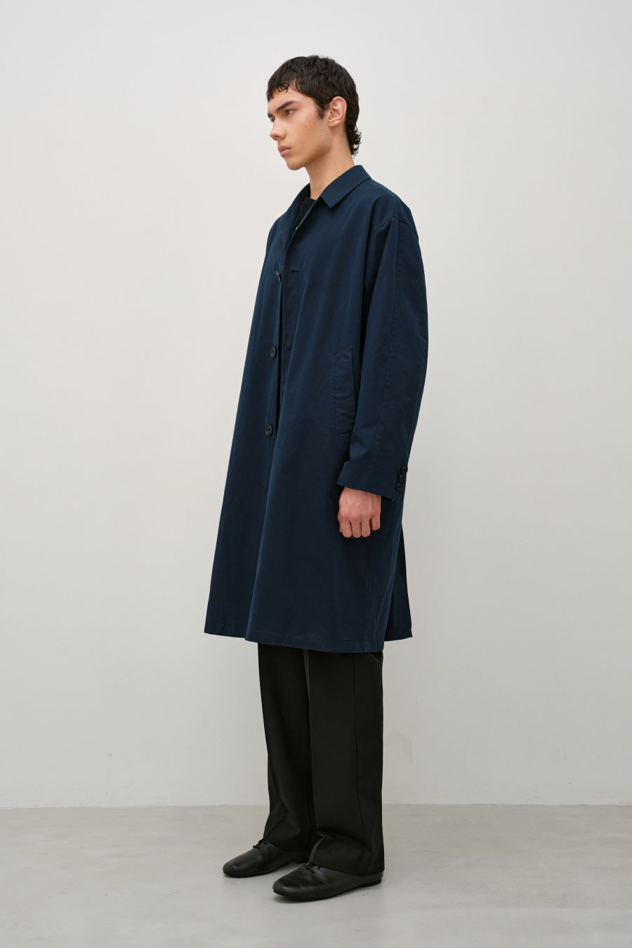 Insilence - Single Trench Coat (Navy) product image 2 | TRAB K-Fashion Australia