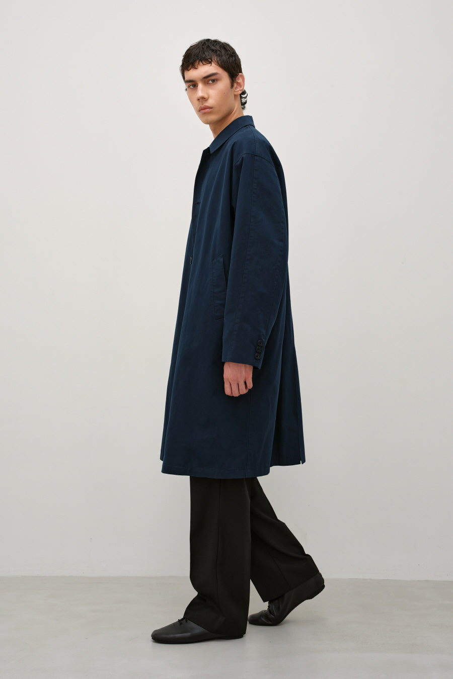 Insilence - Single Trench Coat (Navy) product image 6 | TRAB K-Fashion Australia