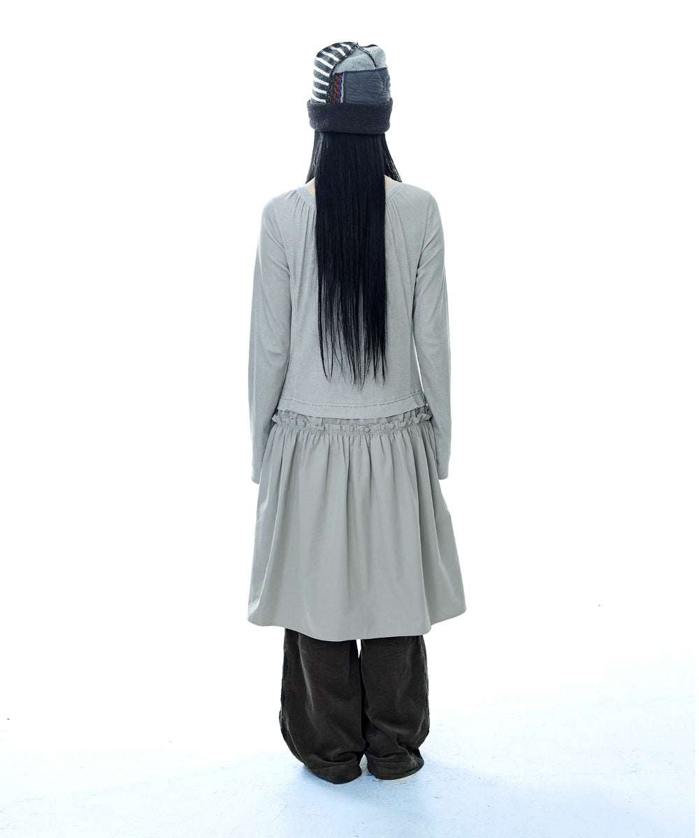 Coyseio - 2way Shirring One Piece (Light Khaki) product image 13 | TRAB K-Fashion Australia