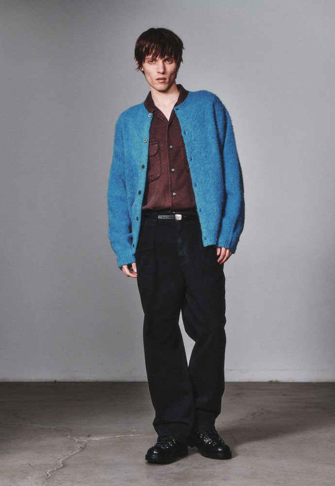 Art if acts - Mohair Round Neck Cardigan (Dark Blue) product image 5 | TRAB K-Fashion Australia