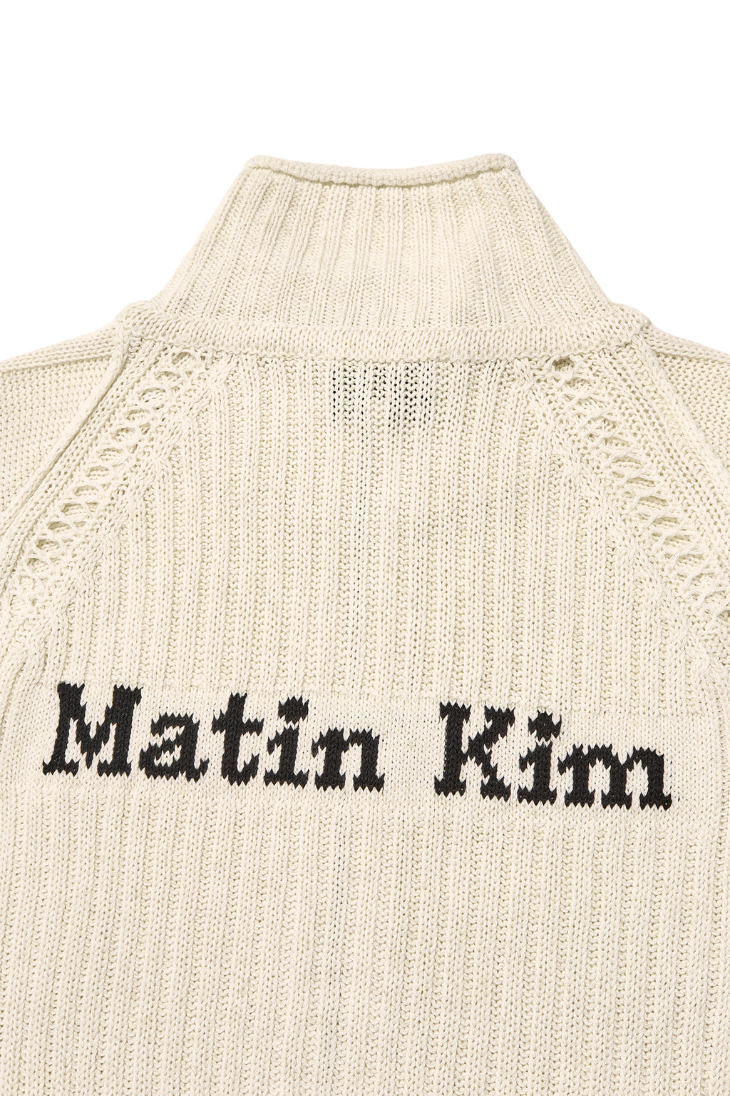 Matin Kim - Back Logo High Neck Knit Vest (Light Beige) product image 6 | TRAB K-Fashion Australia