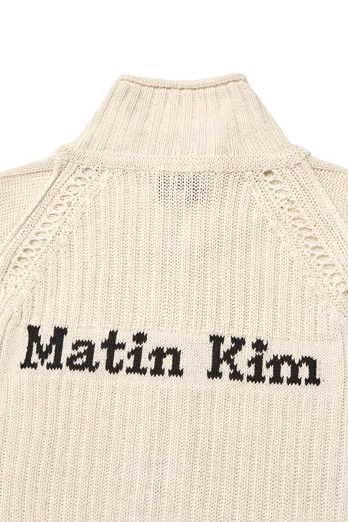 Matin Kim - Back Logo High Neck Knit Vest (Light Beige) product image 6 | TRAB K-Fashion Australia