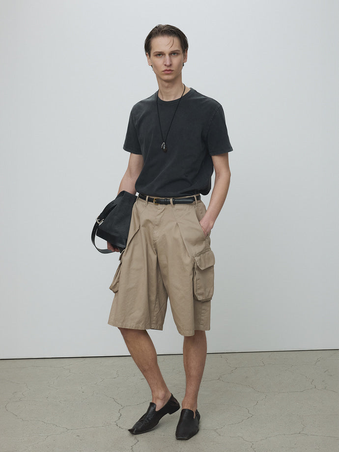 Tonywack - Garment-Washed Cotton Cargo Shorts (Beige) product image 4 | TRAB K-Fashion Australia