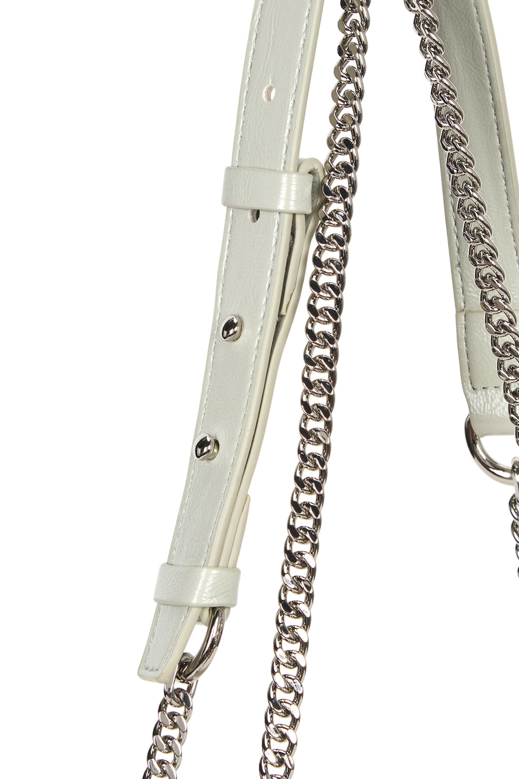 Matin Kim - Glossy Quilting Small Chain Bag (Light Grey) product image 4 | TRAB K-Fashion Australia