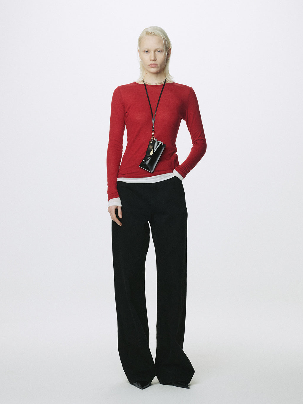 Tonywack - Tencel Layered Long Sleeve (Red/White) product image 3 | TRAB K-Fashion Australia