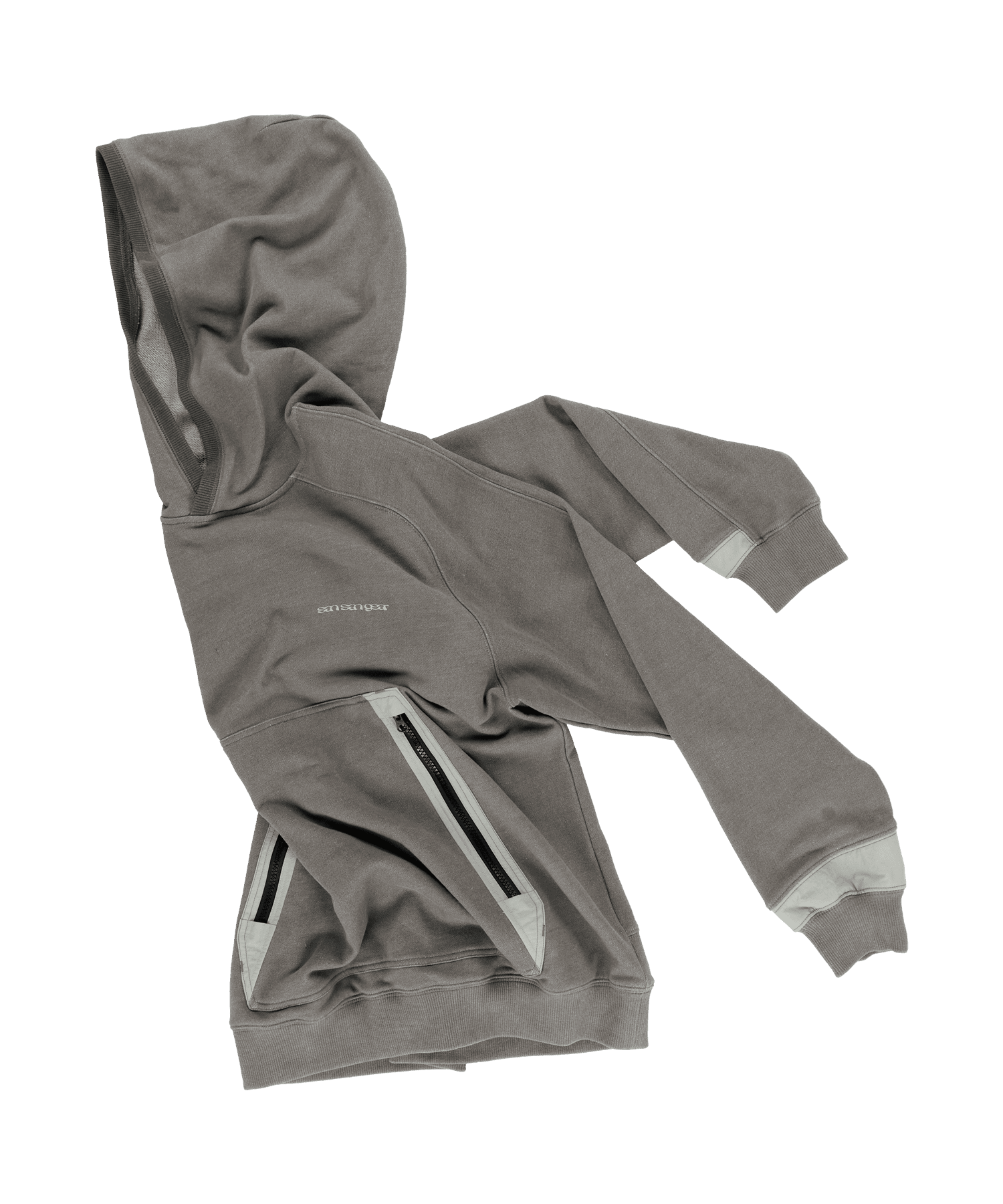 San San Gear - Zipper Pocket Hoodie (Brown) product image 8 | TRAB K-Fashion Australia