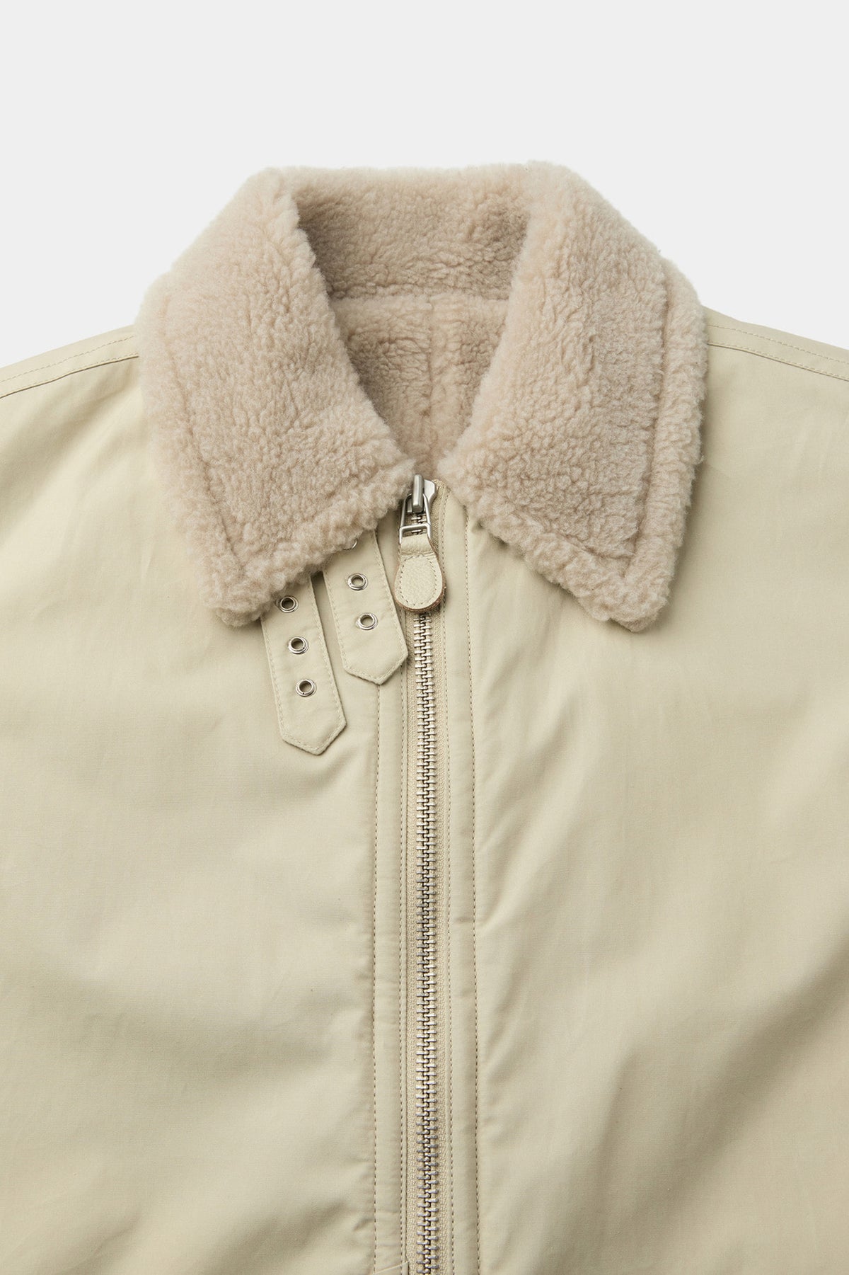 Coor - Fur Lined Cotton B-3 Jacket (Natural) product image 5 | TRAB K-Fashion Australia