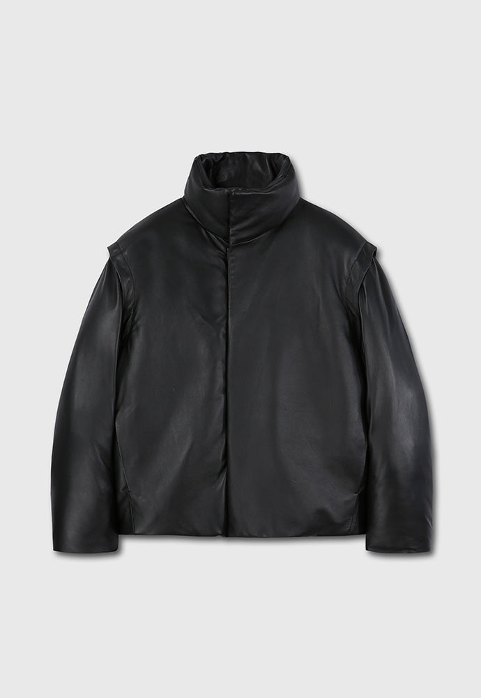 Tonywack - Leather Down Puffer Jacket (Black) product image 9 | TRAB K-Fashion Australia