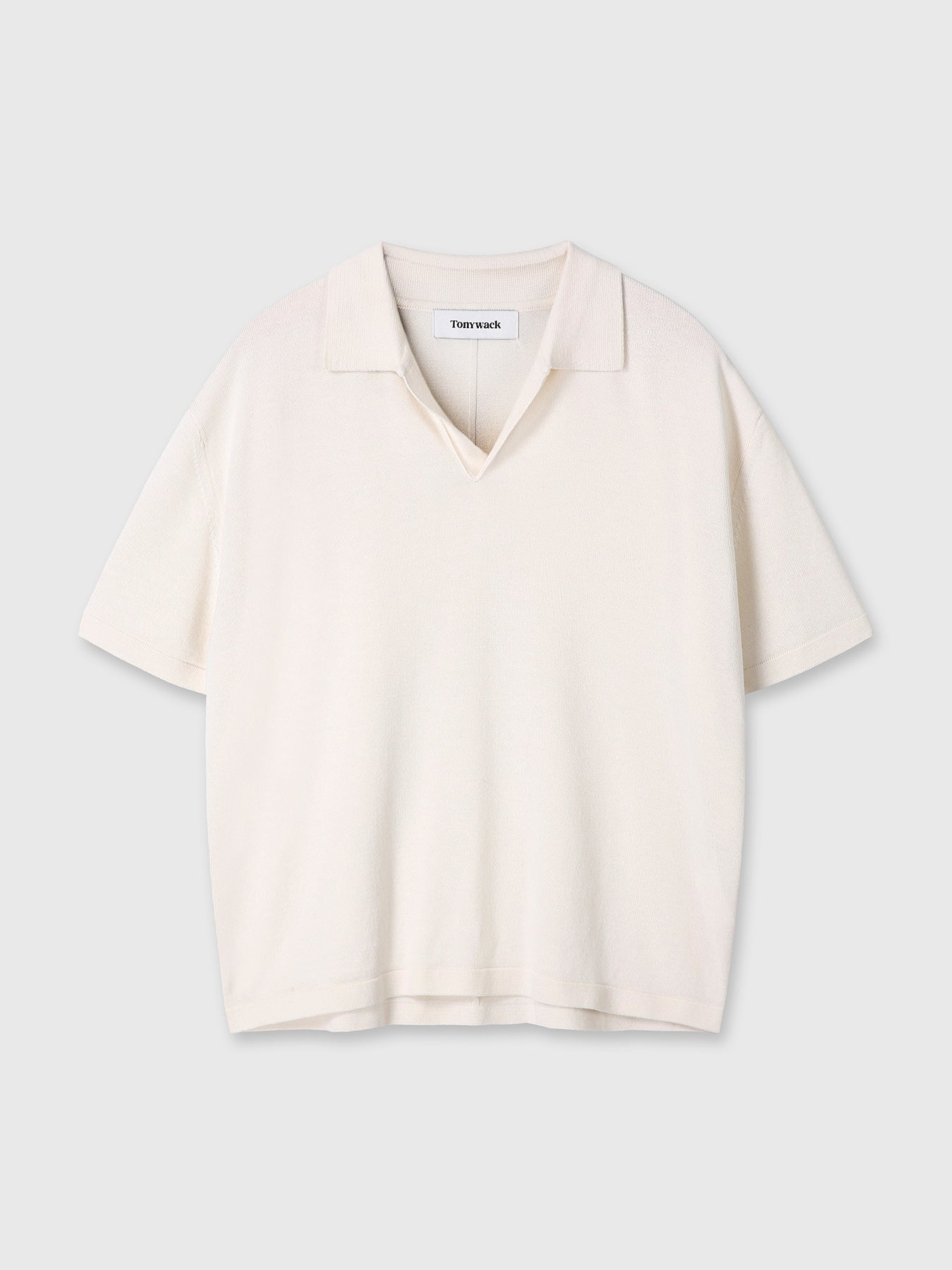 Tonywack - Silk Cashmere Open Collar Knit (Ecru) product image 10 | TRAB K-Fashion Australia