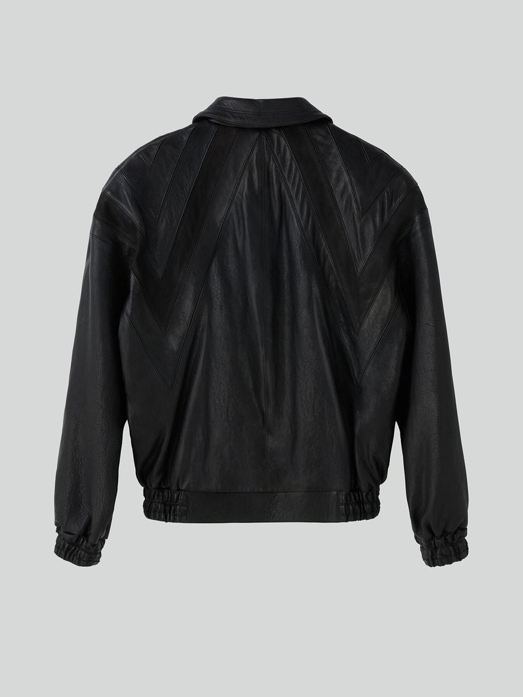 Recto - 70S Lucas Leather Bomber Jumper (Black) product image 8 | TRAB K-Fashion Australia