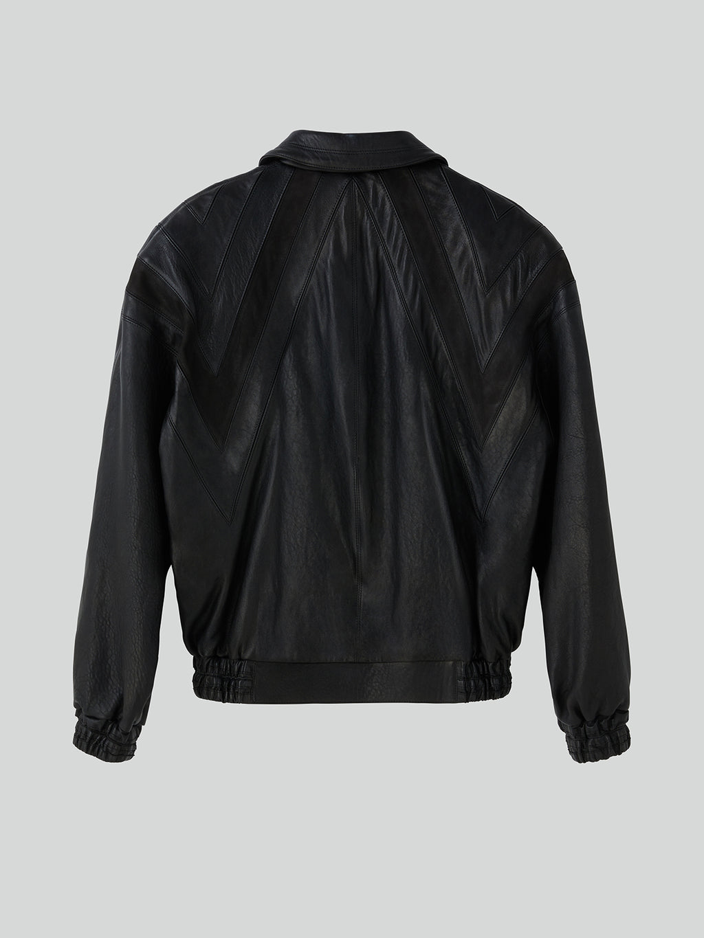 Recto - 70S Lucas Leather Bomber Jumper (Black) product image 8 | TRAB K-Fashion Australia