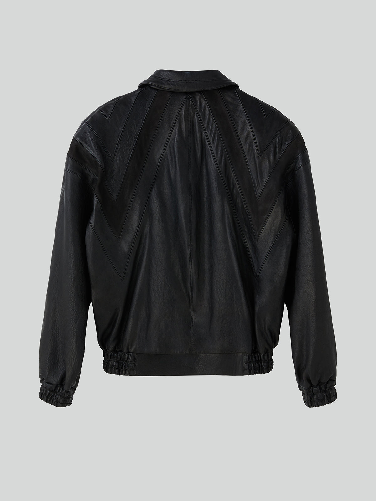 Recto - 70S Lucas Leather Bomber Jumper (Black) product image 8 | TRAB K-Fashion Australia