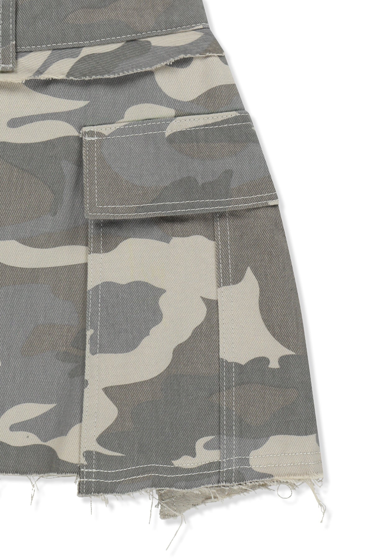 Matin Kim - Cargo Mini Denim Skort (Beige) product image 5 | TRAB K-Fashion Australia
