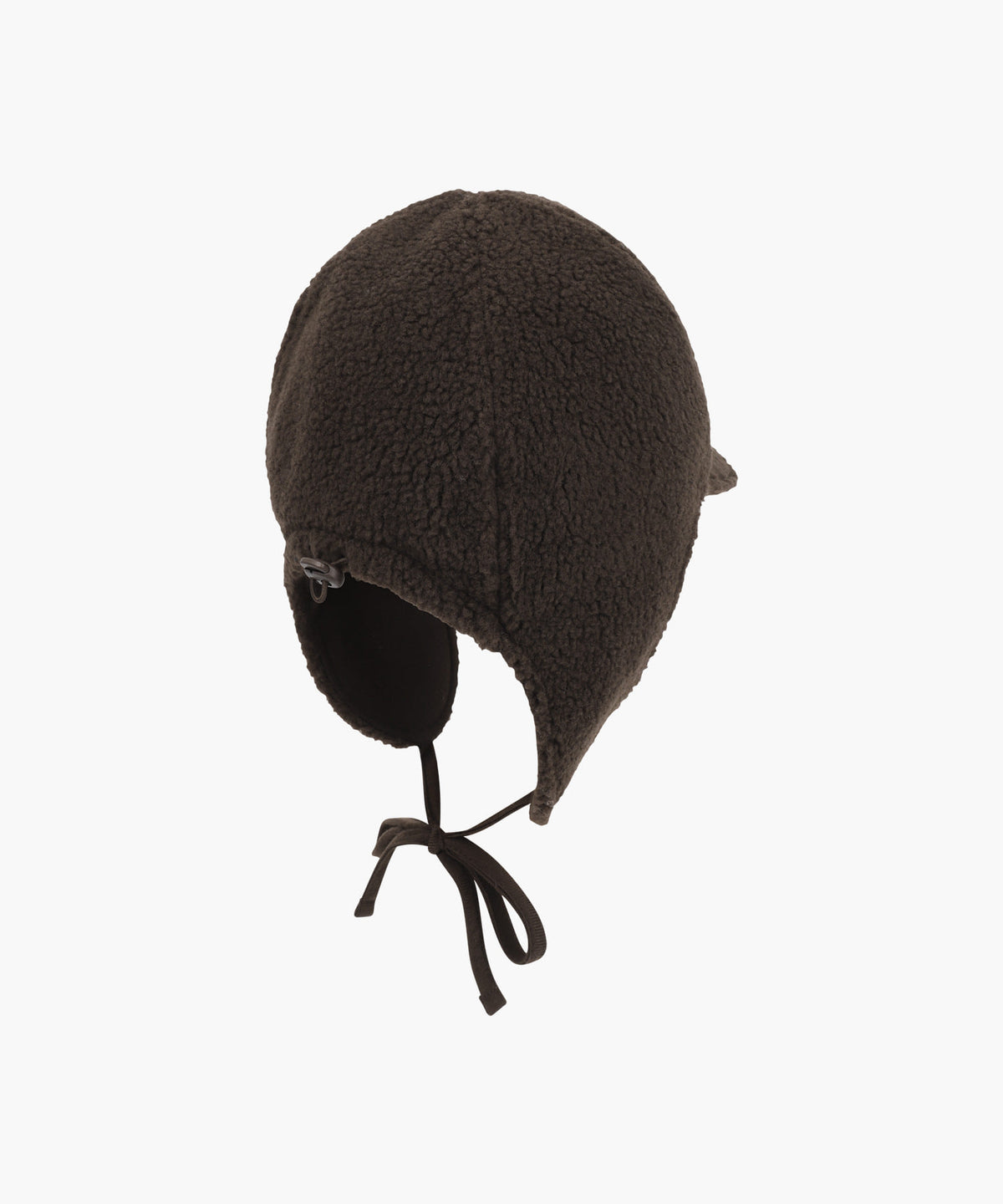 Marithe & Francois Girbaud - Micro Classic Logo Fleece Earflap Cap (Dark Brown) product image 2 | TRAB K-Fashion Australia