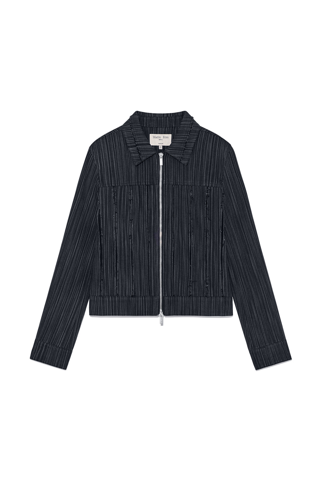 Matin Kim - Cut Out Slim Zip Up Jumper (Charcoal) product image 1 | TRAB K-Fashion Australia