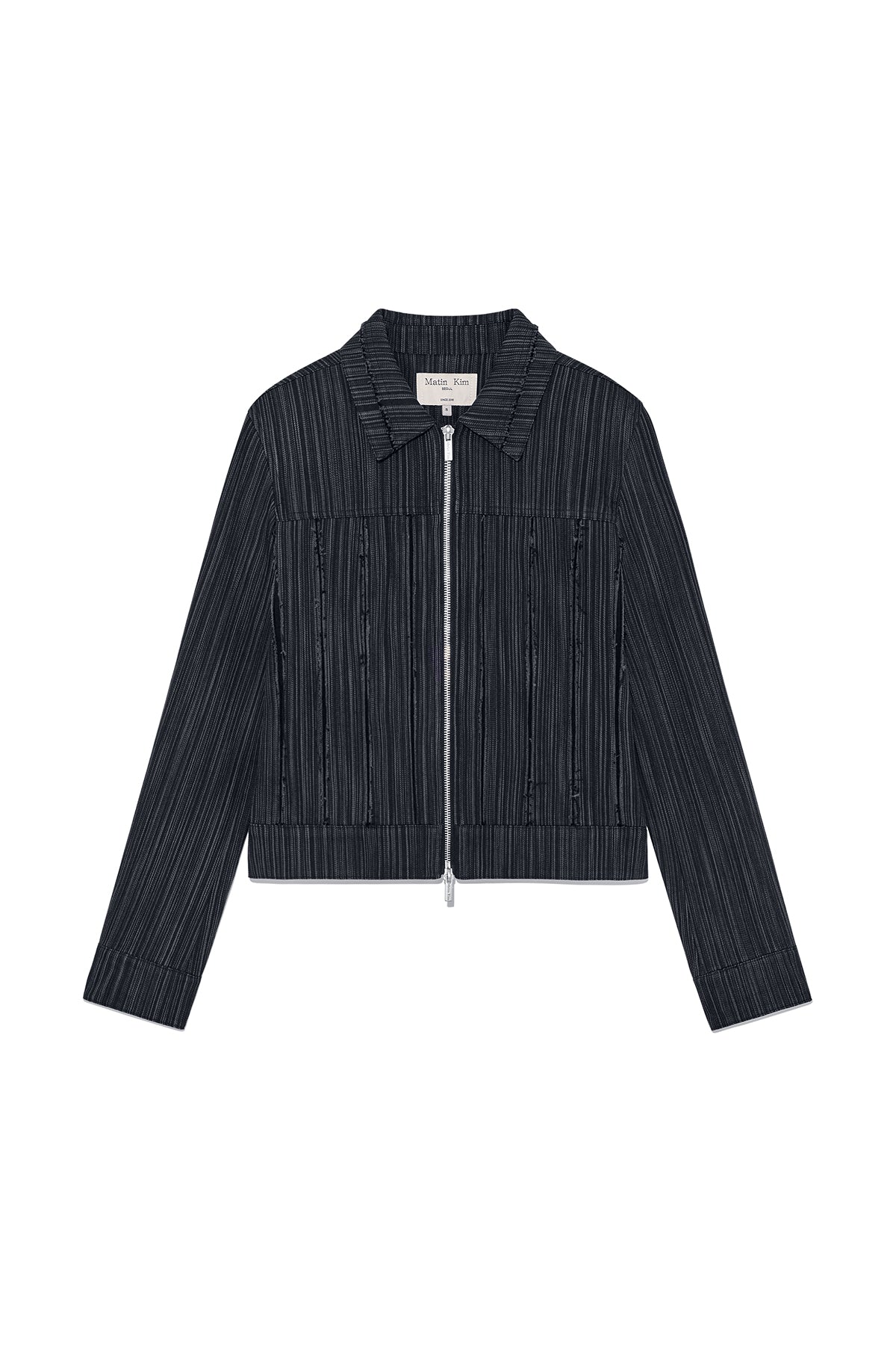 Matin Kim - Cut Out Slim Zip Up Jumper (Charcoal) product image 1 | TRAB K-Fashion Australia